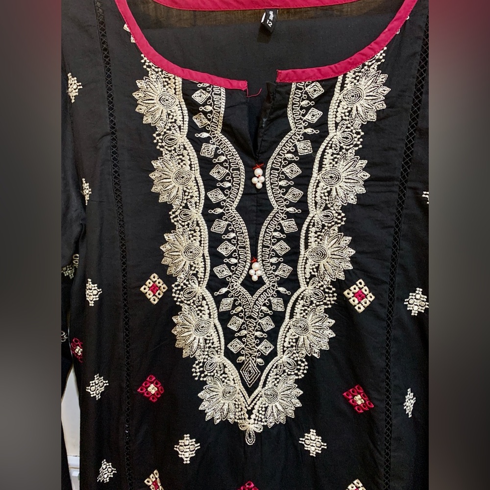 Beechtree Black Casual Long Sleeve 2 Piece Dress - Picture 7 of 13